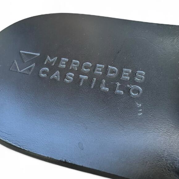 Mercedes Castillo Teah Black Leather Mules Shoes Lug Sole Minimalist Fall 6 - Picture 10 of 13